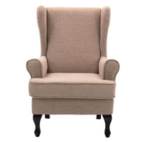 Nelson Fireside Chair in Wheat Fabric - 18.5" Height - Orthopedic Chair