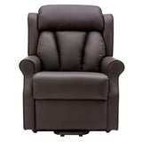 The Darwin - Dual Motor Riser Recliner Mobility Arm Chair in Brown Leather