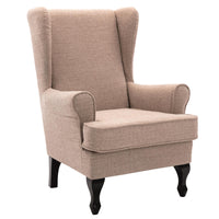 Nelson Fireside Chair in Wheat Fabric - 18.5" Height - Orthopedic Chair