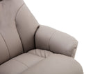 Dubai Faux Leather Pebble Plush Swivel Recliner Chair With Matching Footstool