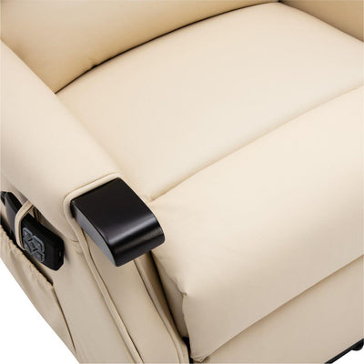 The Warminster Dual Motor Riser Recliner Mobility Chair in Cream Leather