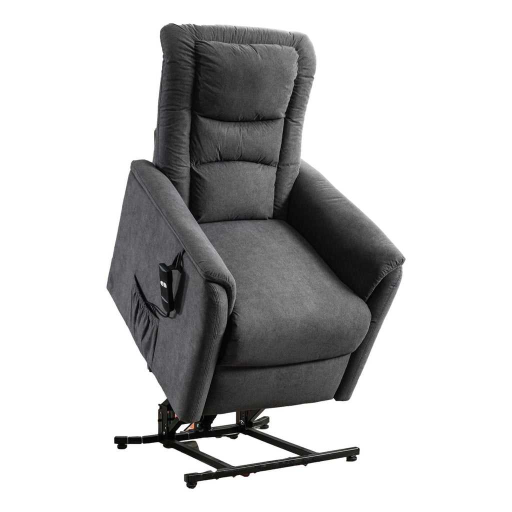 The Bradwell - Single Motor Riser Recliner Chair in Grey Fabric