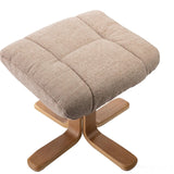 Cairo Swivel Recliner Chair & Footstool in Wheat Lisbon Fabric Morris Living