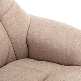Cairo Swivel Recliner Chair & Footstool in Wheat Lisbon Fabric Morris Living