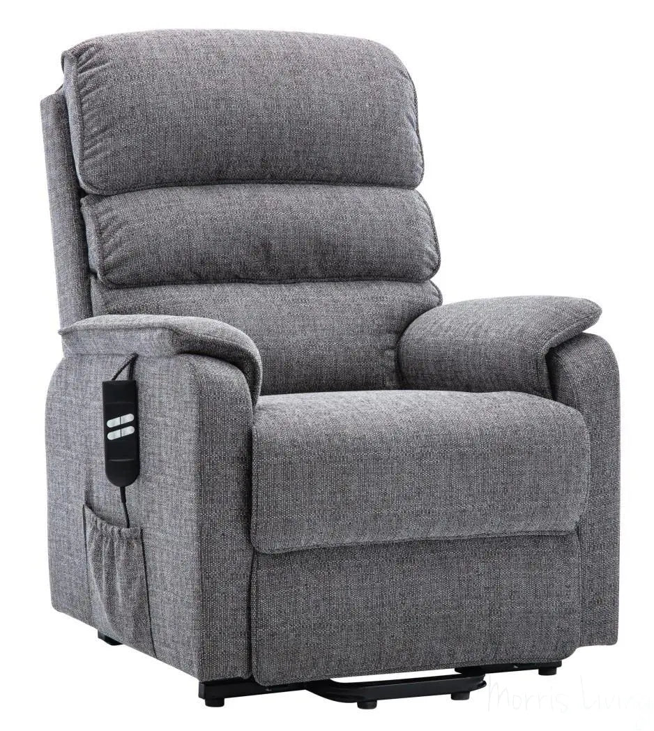 Valencia Dual Motor Riser Recliner Mobility Lift Chair in Grey Fabric GFA