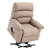 The Amesbury - Dual Motor Riser Recliner Electric Mobility Lift Chair in Taupe Leather