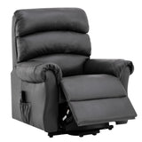 The Amesbury Dual Motor Riser Recliner Electric Mobility Chair - Grey Leather