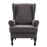 Nelson Fireside Chair in Grey Fabric - 18.5" Height - Orthopedic Chair