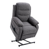 The Bamford - Single Motor Riser Recliner Chair in Lisbon Grey Fabric